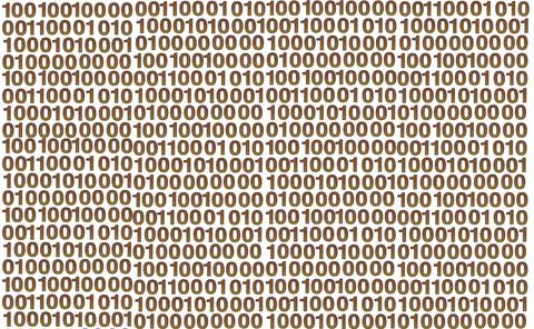 Binary code from numbers of 100 dollar banknote 写真素材