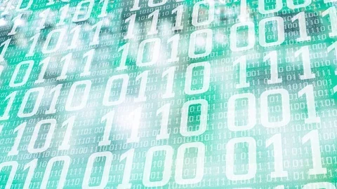 Binary code numbers cyber security attack Video stock 82971396