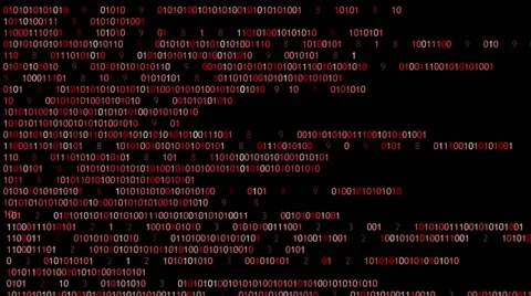 Binary code of ones and zeros Stock Footage 49173345