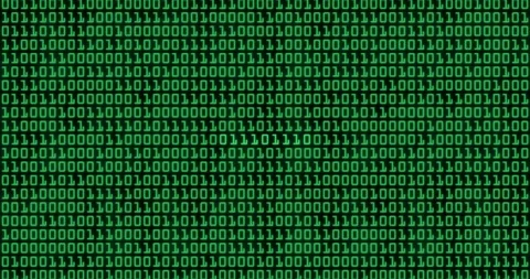 Binary code passing to 0 and message encrypted at end of the conversion Stock Footage 110175809
