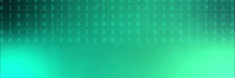 Binary code pattern background template animation in green and cyan Stock Footage 340557737