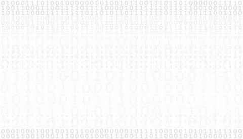 Binary code pattern with gray 0 and 1. Minimal digital background Stock Illustration
