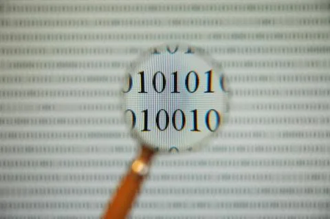 Binary code Foto stock