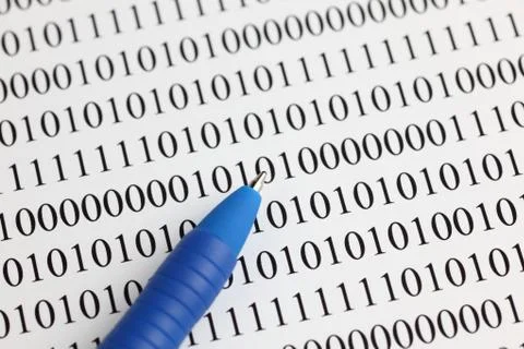 Binary code Foto stock