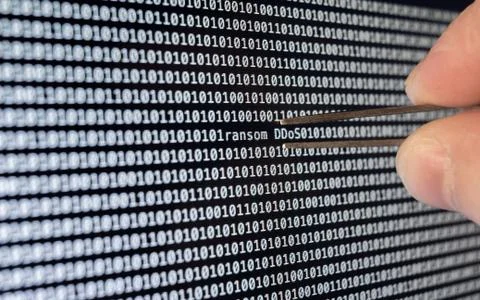 Binary Code Foto stock
