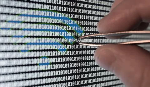 Binary Code Foto stock