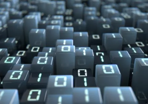 Binary Code Pixels イラスト素材