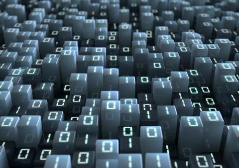 Binary Code Pixels イラスト素材