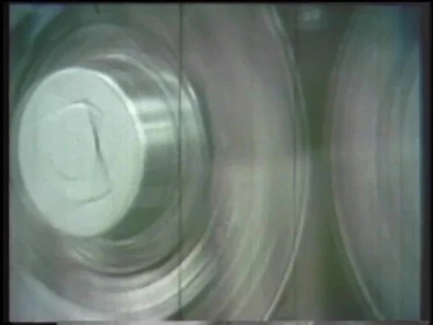 Binary code prints on the machine at NASA headquarter - 1965 Stock Footage 94342519
