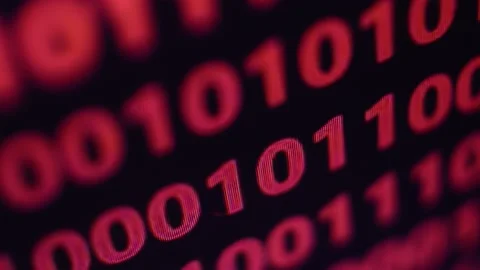 Binary code program on the monitor's screen. software code Stock Footage 204840870