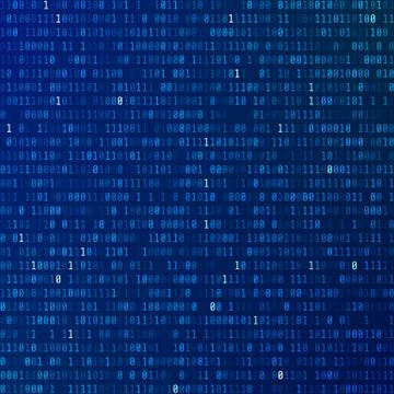 Binary code. Programming encoded information. Technology background. Stream o Stock Illustration