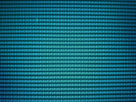 Binary code. Programming encoded information. Technology background. Stream o 写真素材