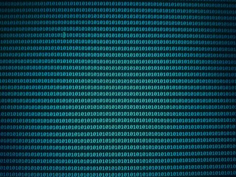 Binary code. Programming encoded information. Technology background. Stream o Stockfoto's