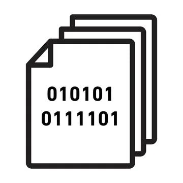 Binary Code Programming Icon Perfect for Coding and Computer Science Stock Illustration