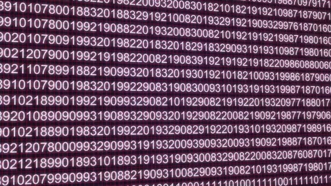 Binary code random number animation isolated on black background Stock Footage 322061293