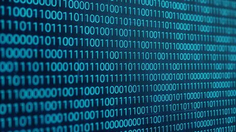 Binary Code Random Number Digital Background Illustrazione stock