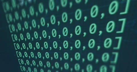 Binary code, representing data using 0 and 1 digits Stock Footage 321758981