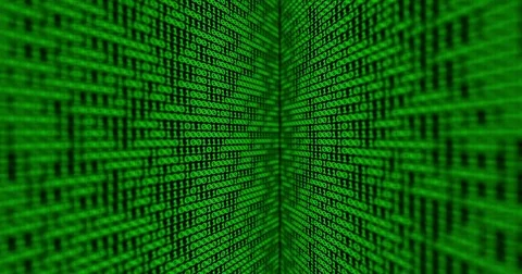 Binary code rotating 360 loop Stock Footage 81915603