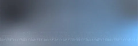 Binary code rows background template animation with smoky blur in gray and blue Stock Footage 340557733