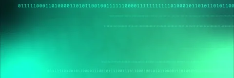 Binary code rows background template animation in green and turquoise Stock Footage 340557736
