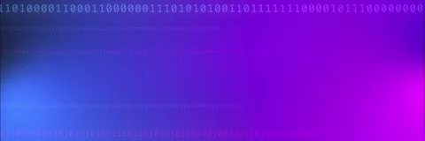 Binary code rows background template animation in purple and magenta Stock Footage 340557748