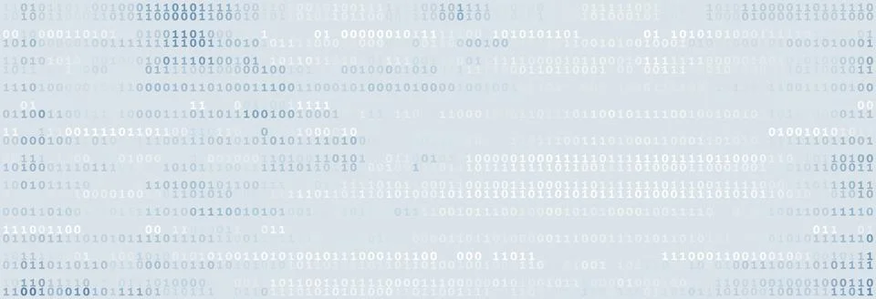 Binary code rows on bluish gray background. Vector graphics Stock Illustration