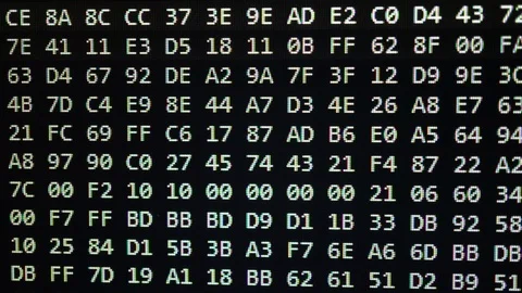Binary Code On Screen Background Stock Footage 117437650