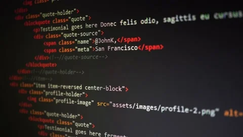 Binary Code On Screen Background Stock Footage 141343955