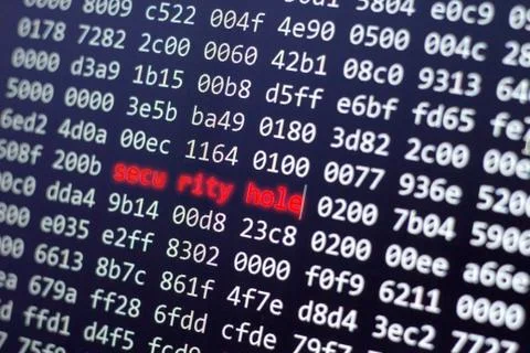 Binary code screen close up 스톡 사진