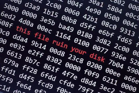 Binary code screen close up 写真素材