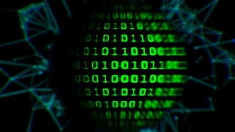 Binary code screen data code Stock Footage 99167627