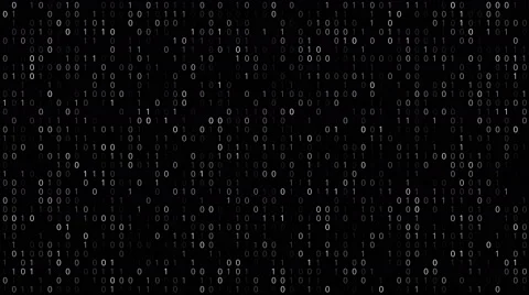 Binary Code Screen Stock Footage 64649257