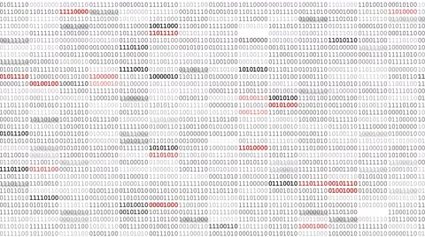 Binary Code Screen Stock Footage 65500996