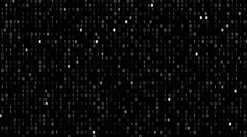 Binary Code Screen Stock Footage 66535436
