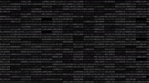 Binary Code Screen Stock Footage 66536398