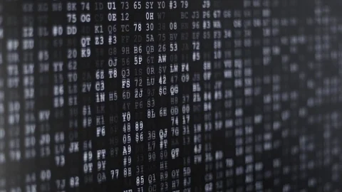 Binary Code Screen Stock Footage 79505337