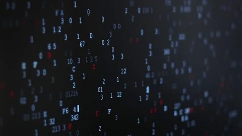Binary Code Screen Stock Footage 79505393