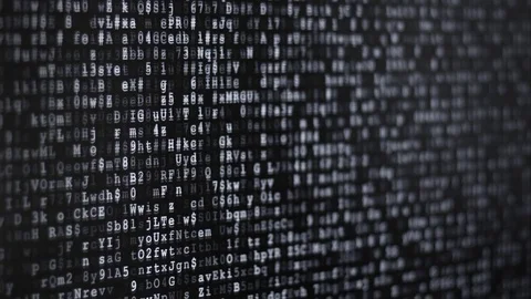 Binary Code Screen Stock Footage 79505557