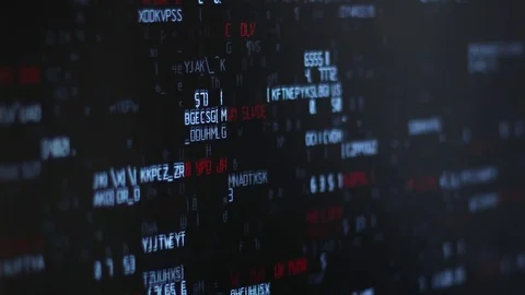Binary Code Screen Stock Footage 79505630