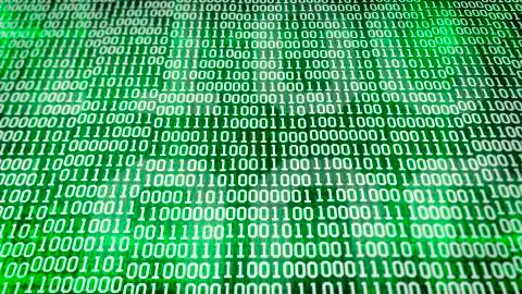 Binary code screen Stock Illustration