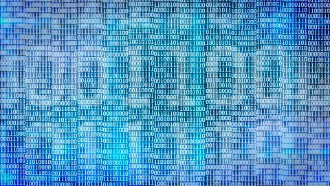 Binary code screen Illustrazione stock