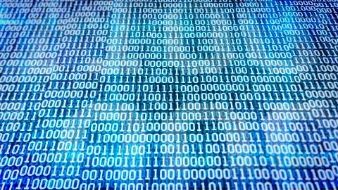 Binary code screen Stock Illustration