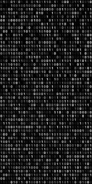 Binary Code Screen Stock Illustration