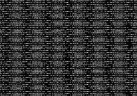Binary Code Screen Illustrazione stock