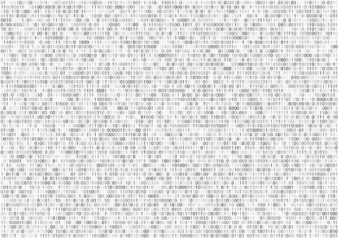 Binary Code Screen Stock Illustration