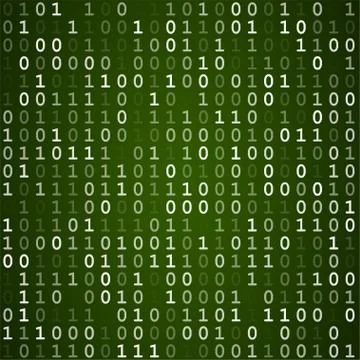 Binary Code Screen Stock Illustration