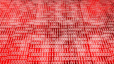 Binary code screen listing table イラスト素材