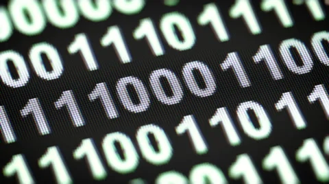 Binary code on a screen. Looping. Stock Footage 43158155
