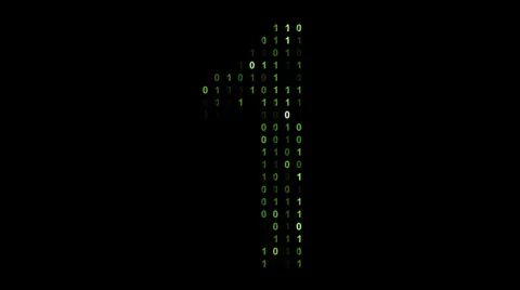 Binary code screen matrix style Stock Footage 31492451