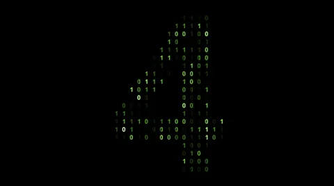 Binary code screen matrix style Stock Footage 31492747